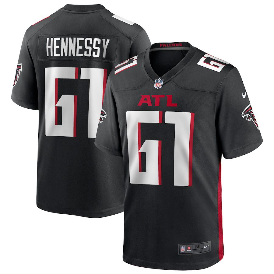 Men Atlanta Falcons 61 Matt Hennessy Nike Black Player Game NFL Jersey
